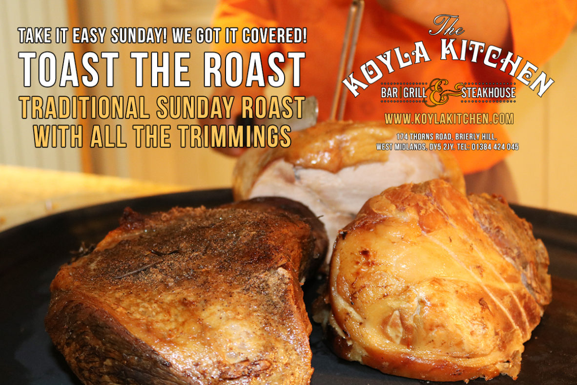 Take it easy Sunday! A Toast to The Roast! We got you covered at The