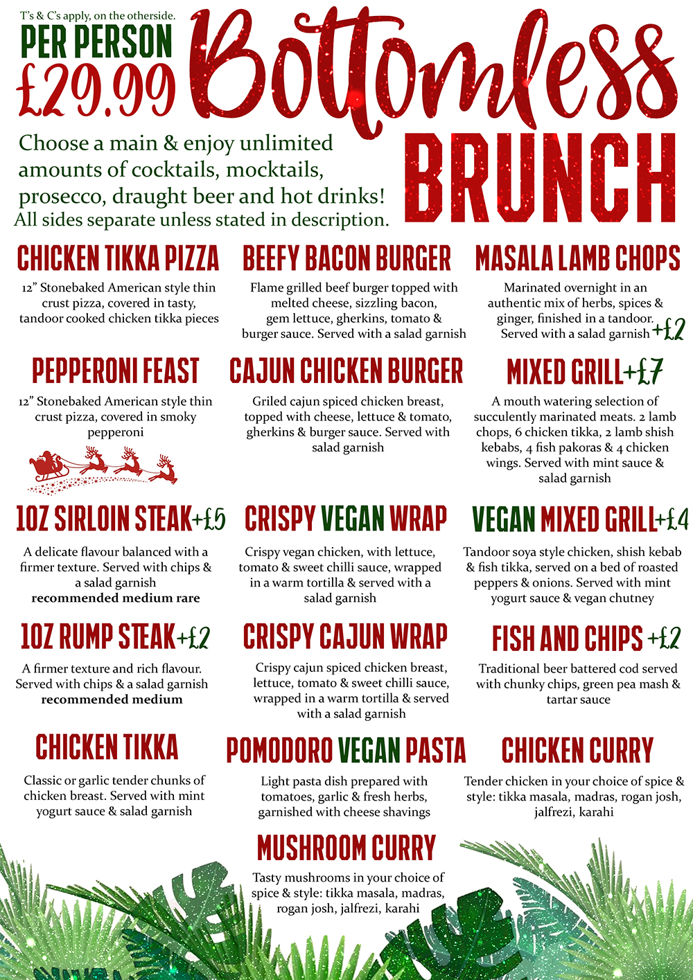 Festive Bottomless Brunch Menu The Koyla Kitchen