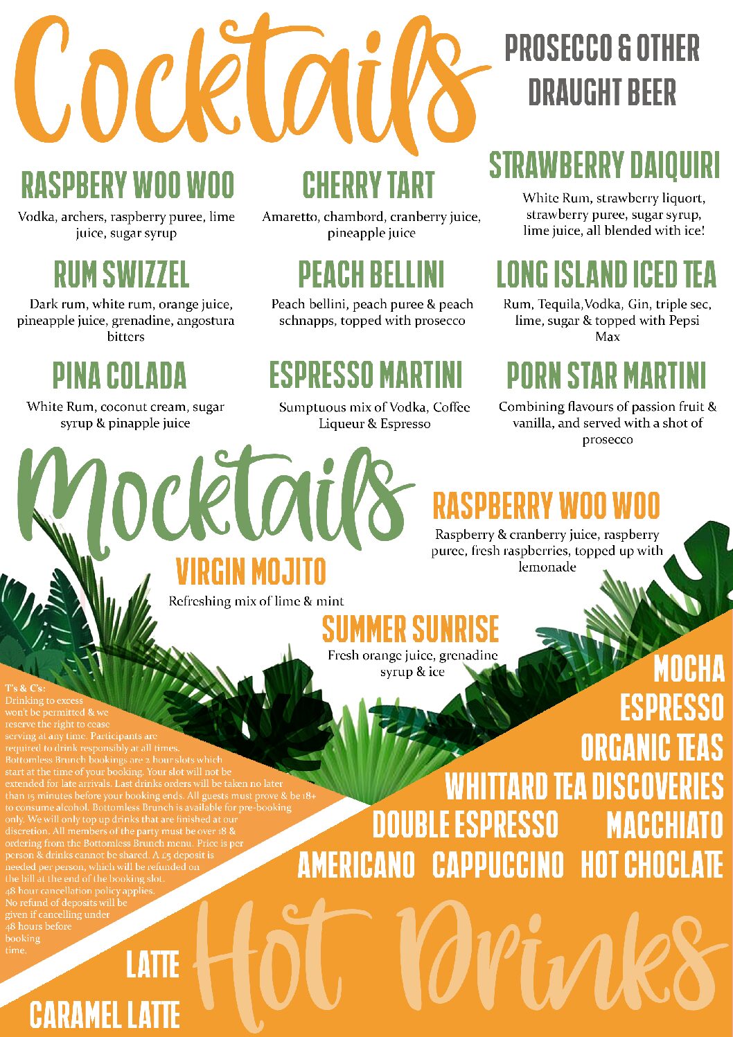 Bottomless Brunch Menu The Koyla Kitchen